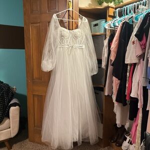 Amazon Elegant White Maxi Dress